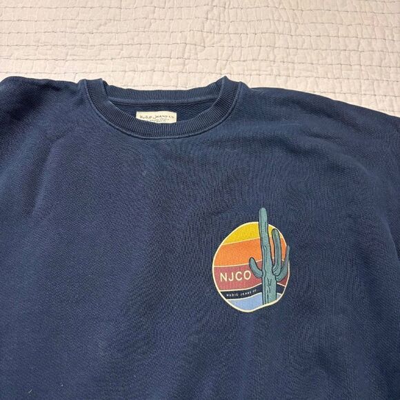 Nudie Jeans Lukas Cactus Crewneck Mens XL Long Sleeve Terry Crew - Picture 7 of 12